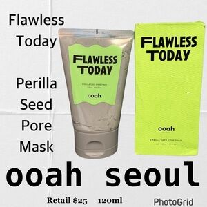 ooah seoul Flawless Today Perilla Seed Pore Mask - 120ml NIB